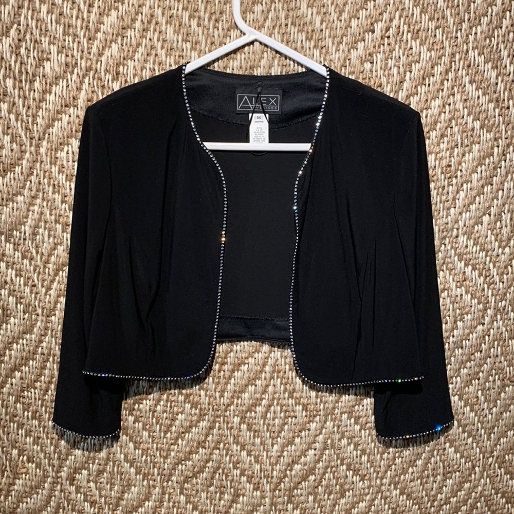 Alex Evenings Rhinestone lined jacket / cover up